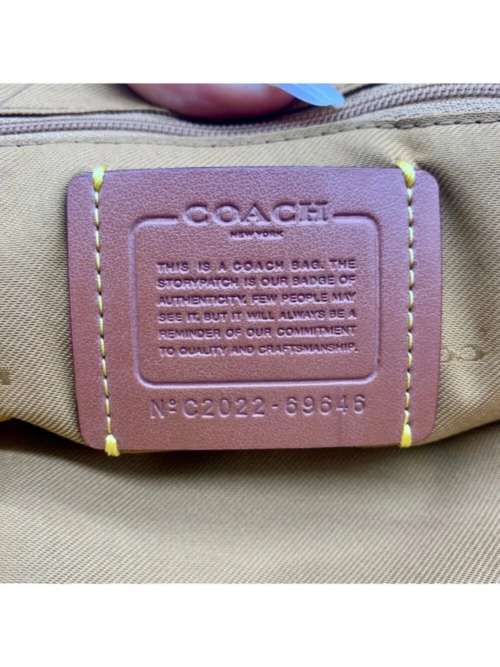 Coach Jacquard Fabric And Pebbled Leather 2Way Satchel